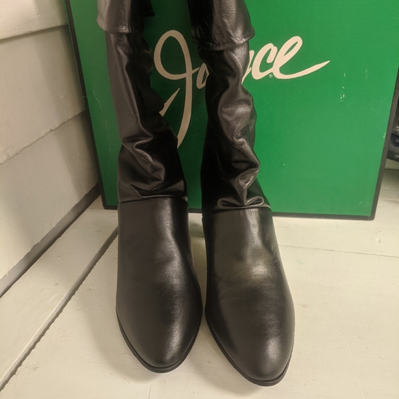 Vintage Joyce Leif Boots 6 1/2 Black Leather - Picture 6 of 7
